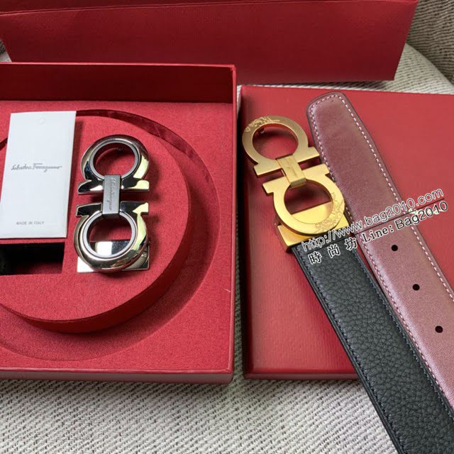 菲拉格慕男女士皮帶 Ferragamo雙扣高端禮盒腰帶  jjp2120